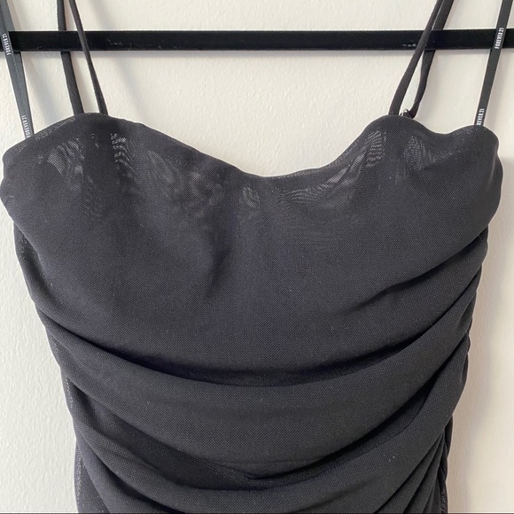 🚫SOLD🚫 🖤Forever 21🖤 Mesh Ruching Bustier - Picture 3 of 8